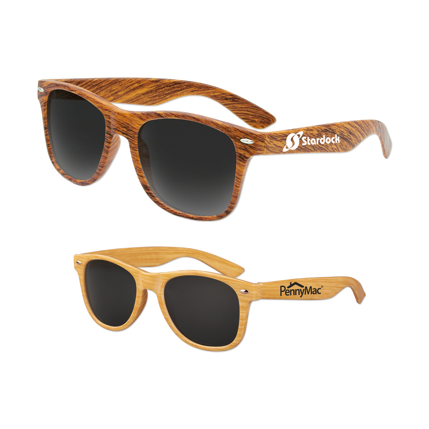 Picture of Polarized Iconic "Wood Grain" Sunglasses