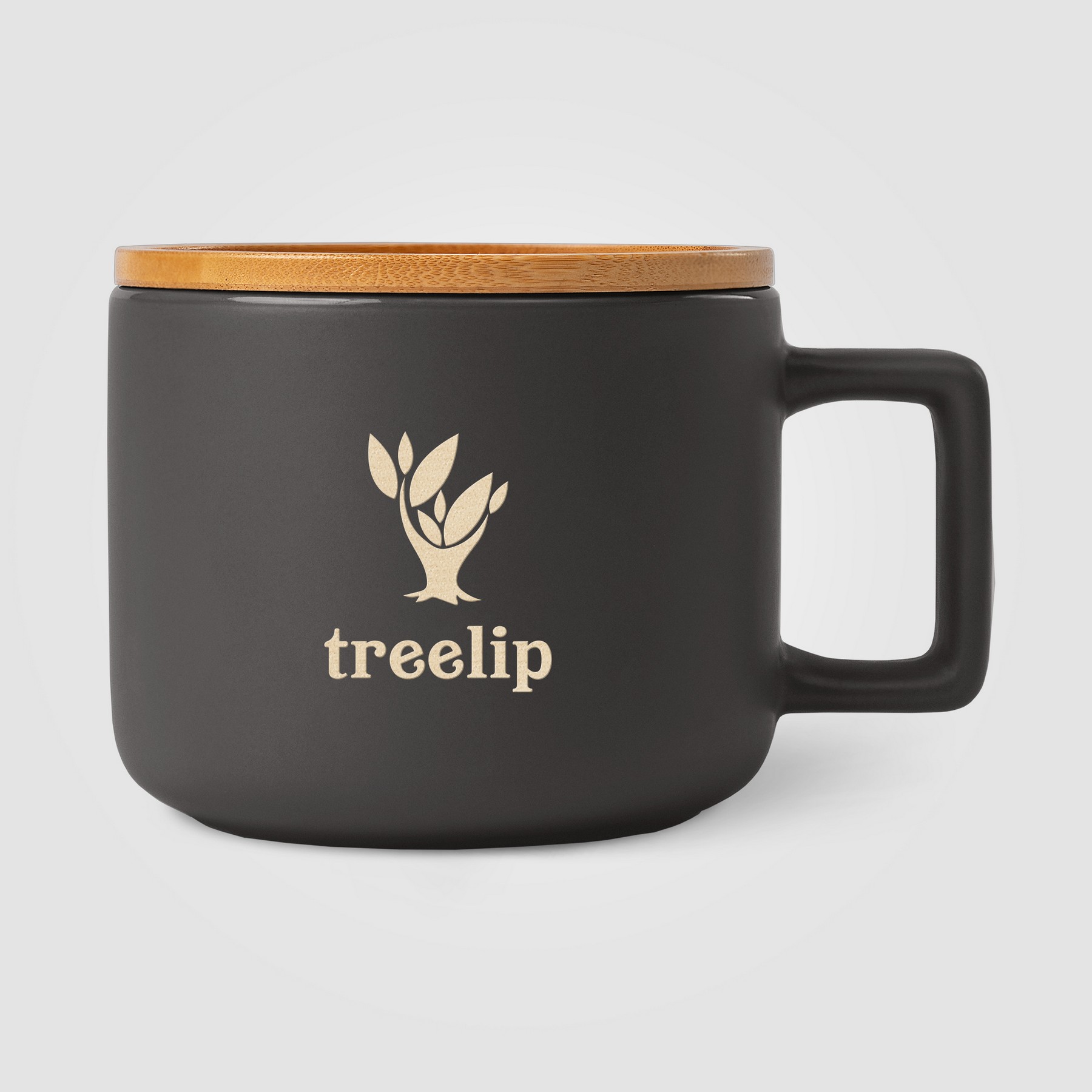 Picture of Caf? Virtuoso - 12 oz. Ceramic Mug with Bamboo Lid - Ceram-X