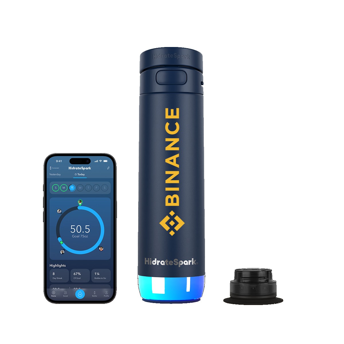 Picture of HidrateSpark® 21 oz. PRO 2 Bottle with Straw Lid