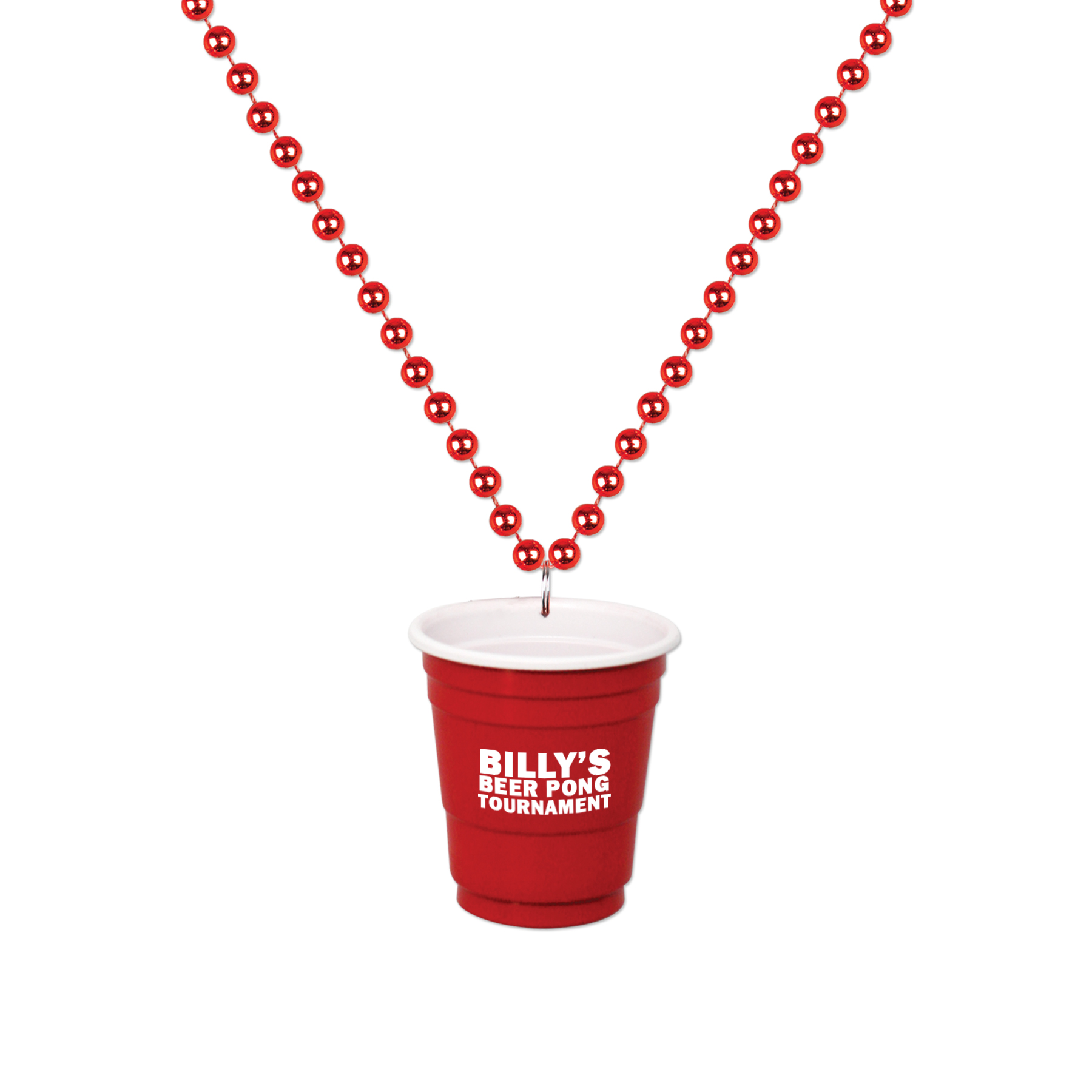Picture of Red Cup Shot Glass on Beads