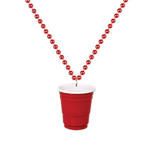 Picture of Red Cup Shot Glass on Beads