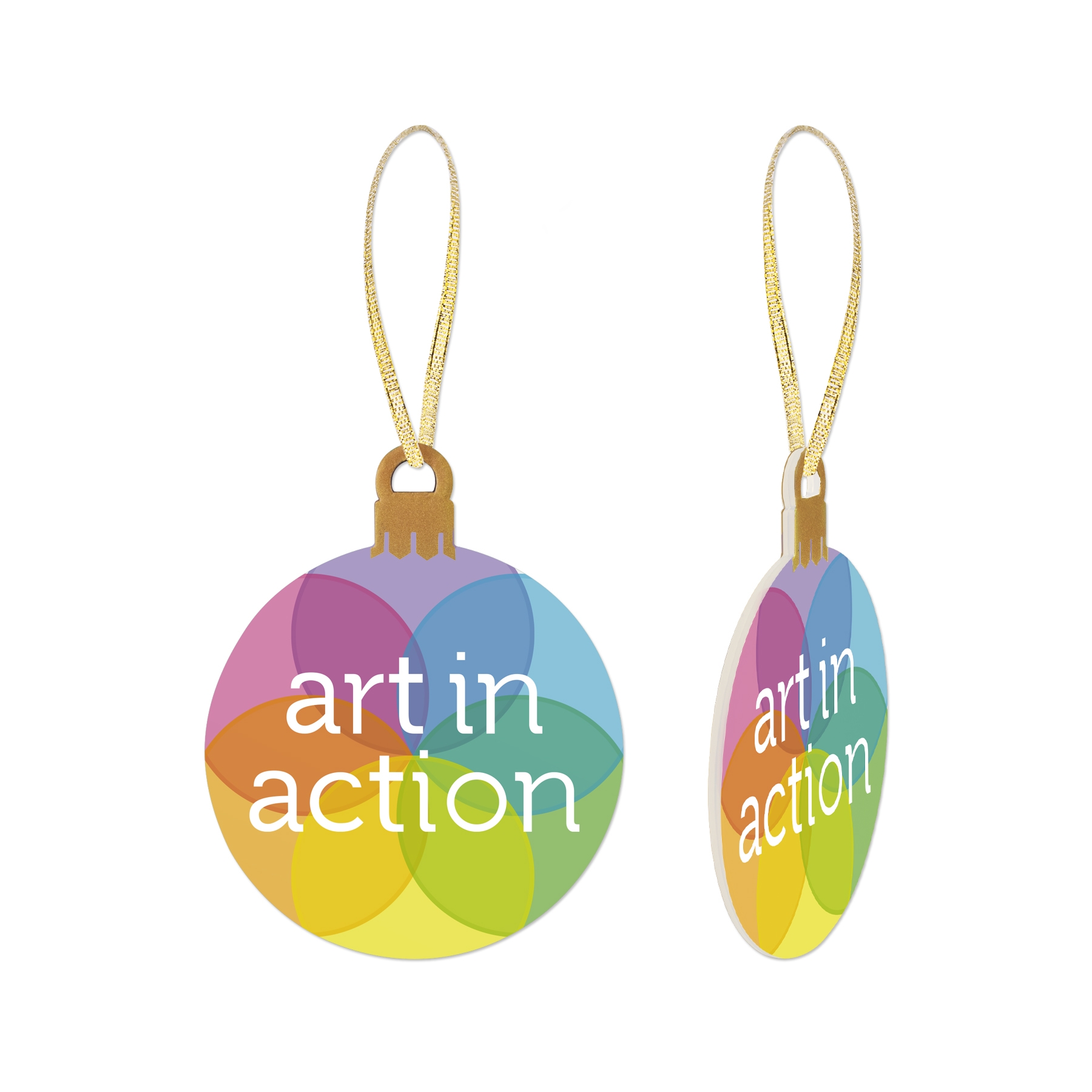 Picture of Flat Ornament w/Ribbon