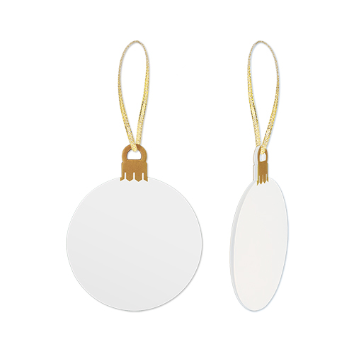 Picture of Flat Ornament w/Ribbon