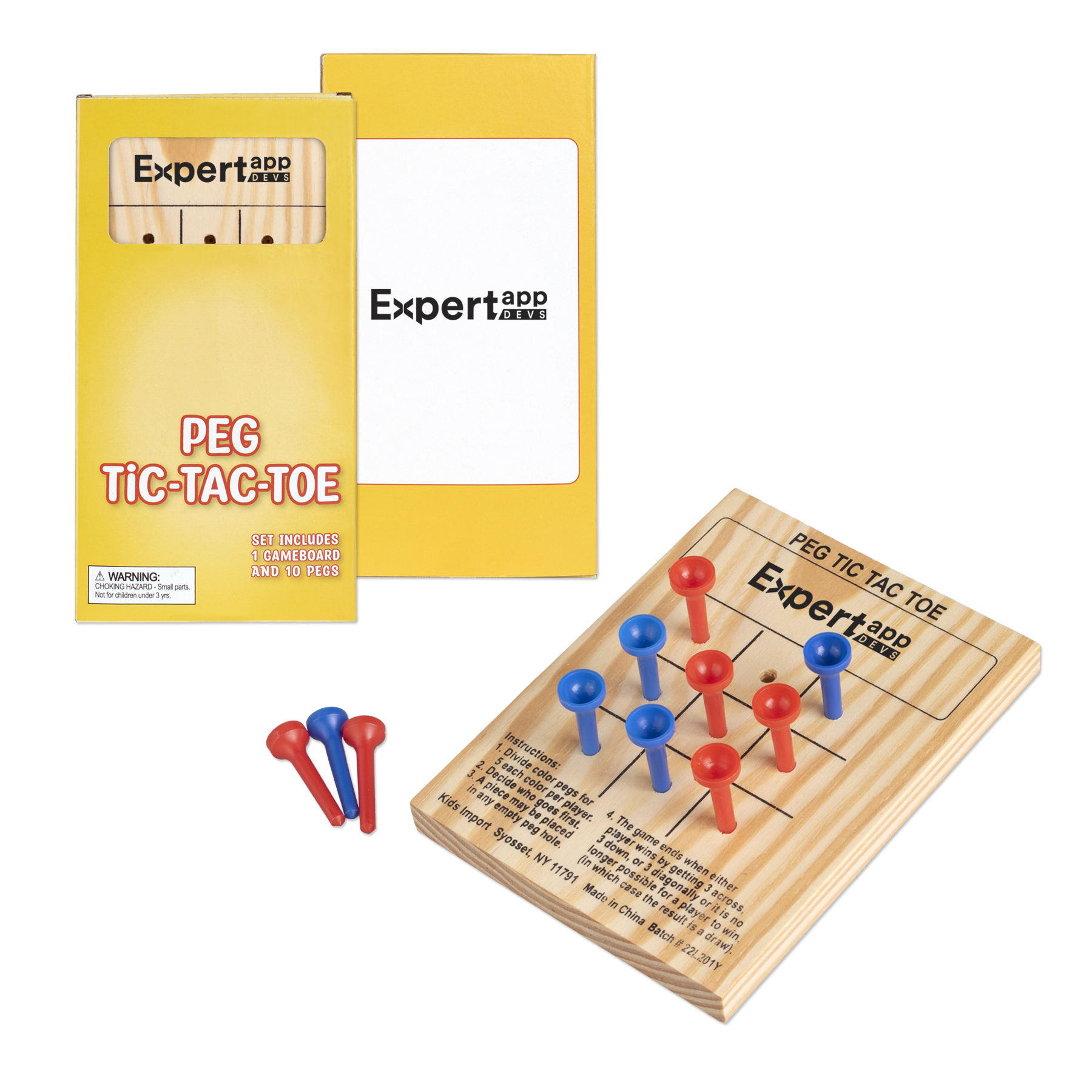 Picture of Wooden Tic-Tac-Toe Peg Game