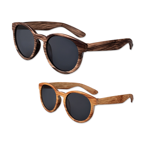 Picture of Round Lens "Wood Grain" Sunglasses