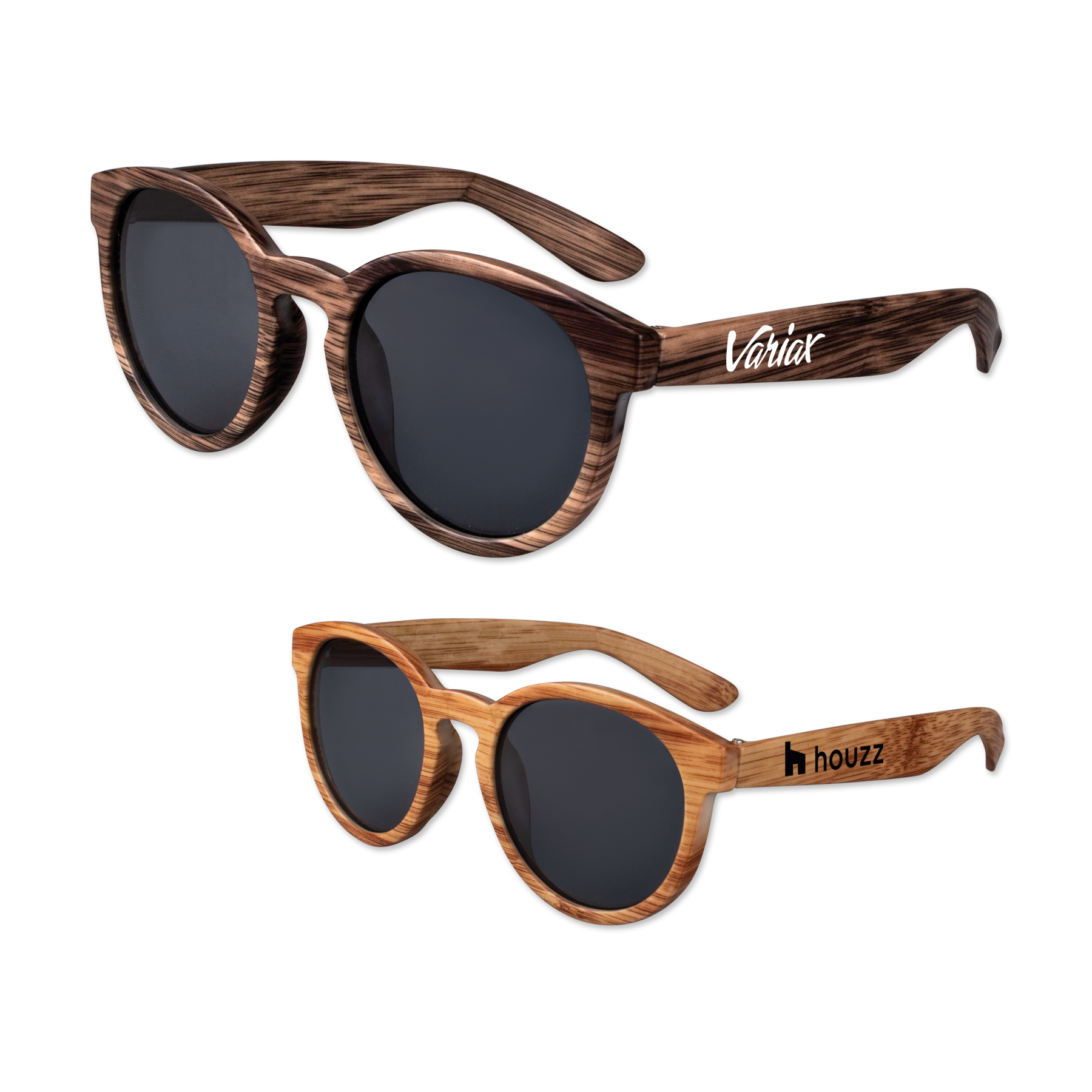 Picture of Round Lens "Wood Grain" Sunglasses
