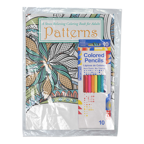 Picture of Patterns Stress Relieving Coloring Book for Adults Fun Pack