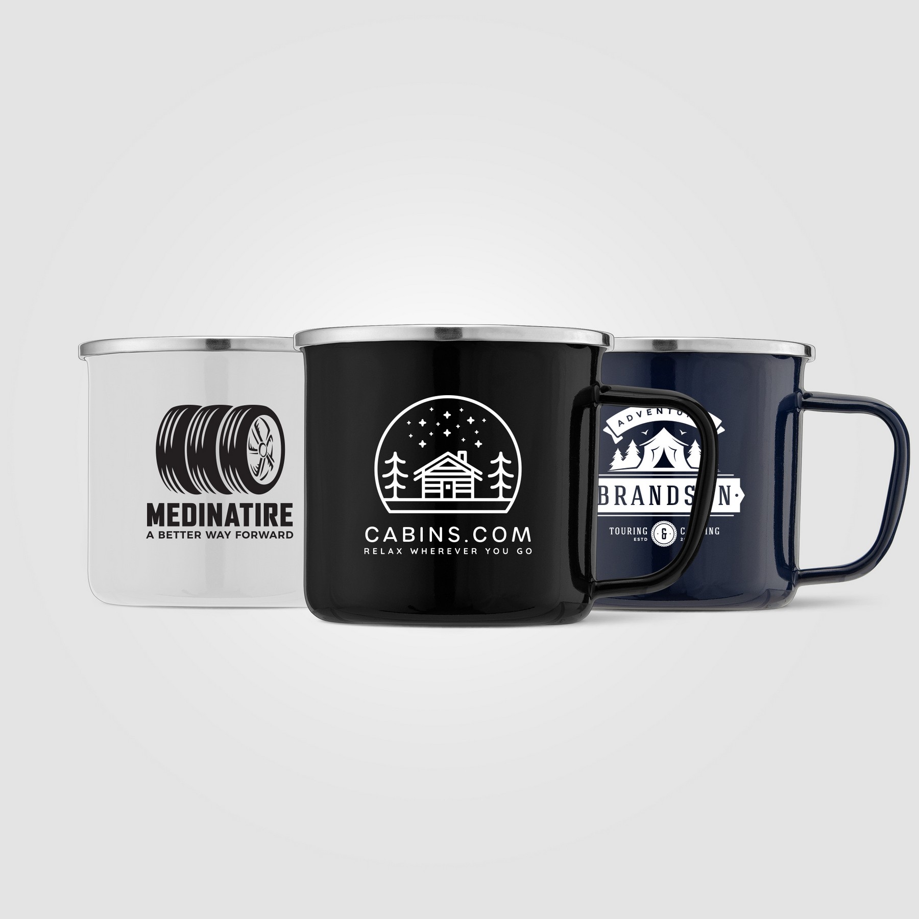 Picture of Wyoming - 13 oz. Enamel-Coated Campfire Mug with Stainless Rim