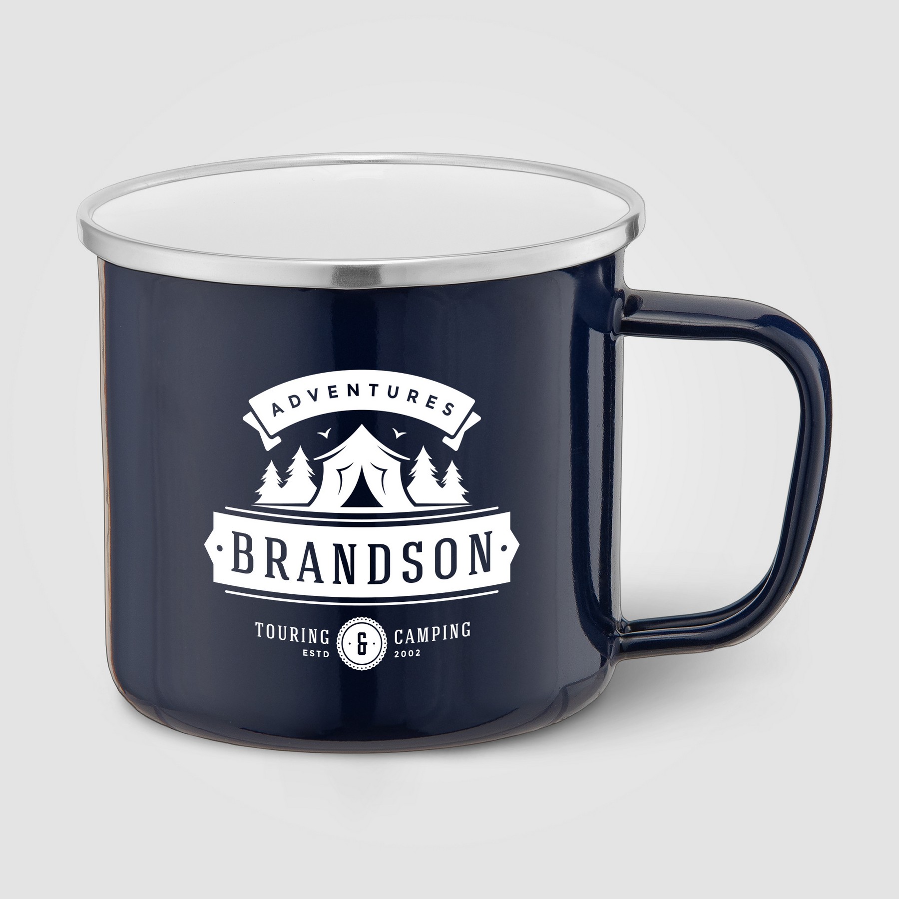 Picture of Wyoming - 13 oz. Enamel-Coated Campfire Mug with Stainless Rim