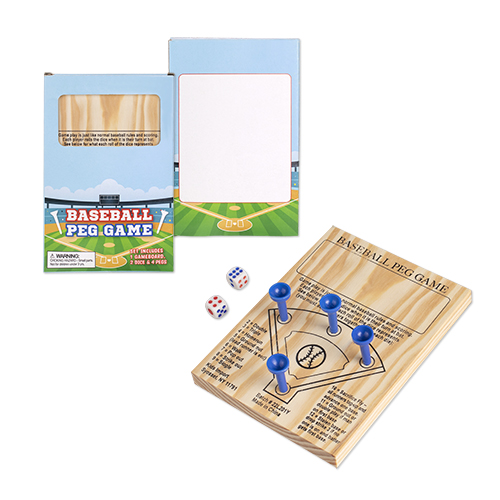 Picture of Wooden Baseball Peg Game