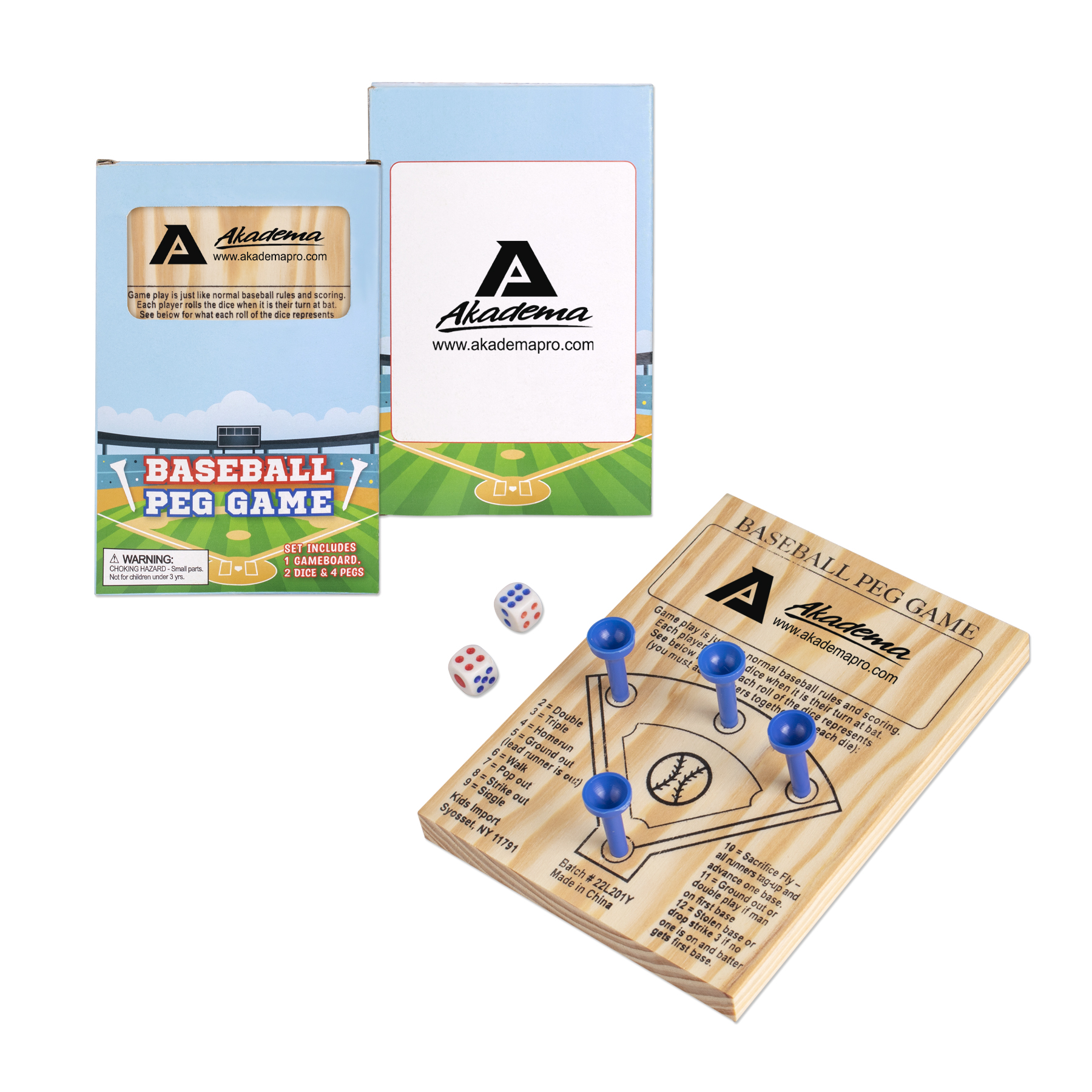 Picture of Wooden Baseball Peg Game