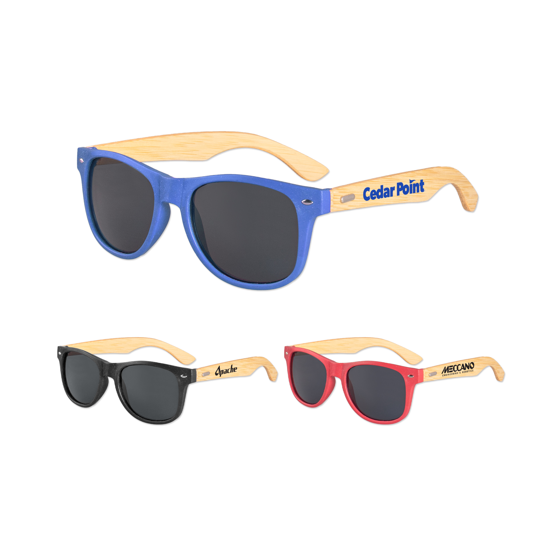 Picture of Wheat Straw Frame Iconic Bamboo Arm Sunglasses