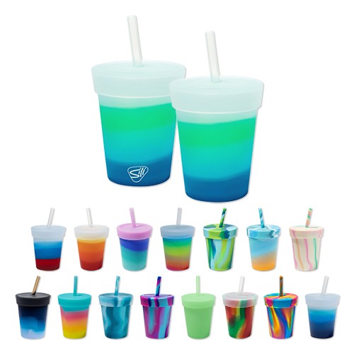 Picture of 8 Oz. Silicone Kids Tumbler w/Lid & Straw