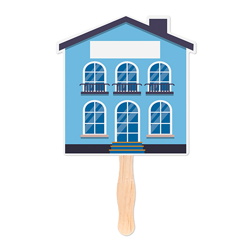 Picture of House Shaped Hand Fan