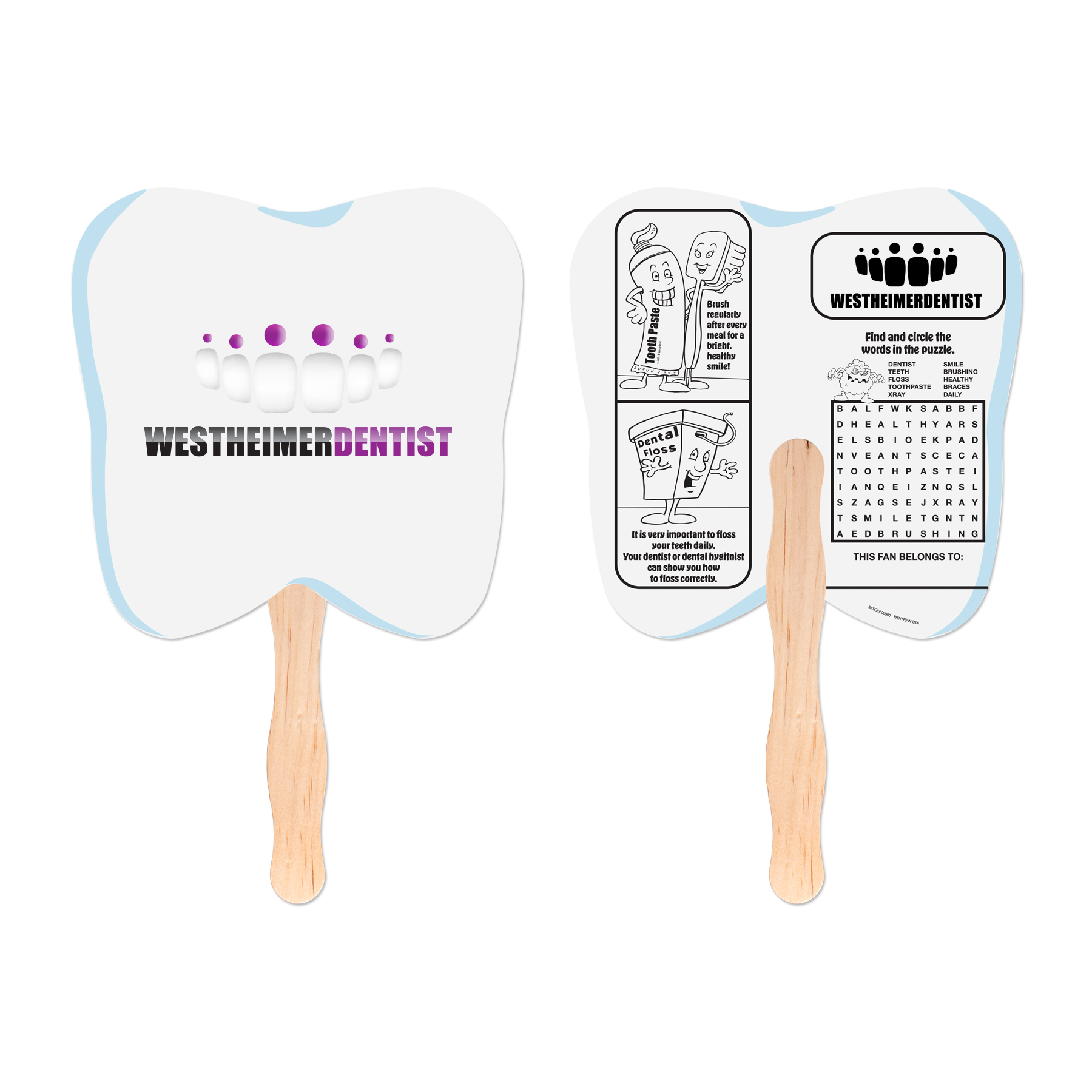 Picture of Tooth Shaped Hand Fan