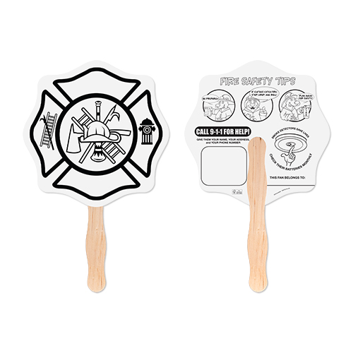 Picture of Fire Badge Shaped Hand Fan