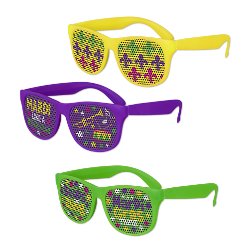 Picture of Mardi Gras Art Pinhole Sunglasses