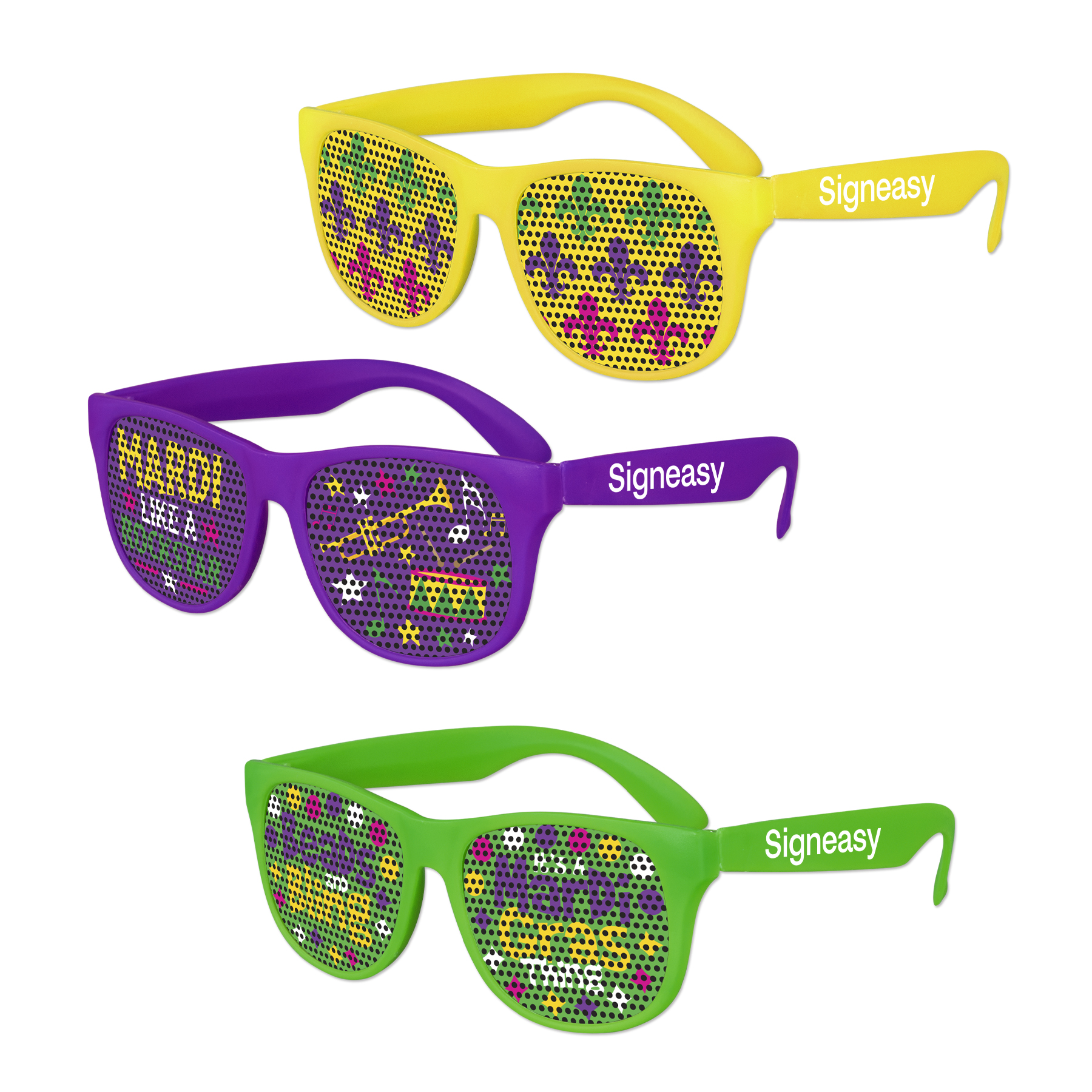 Picture of Mardi Gras Art Pinhole Sunglasses