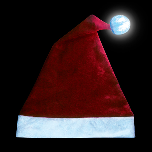 Picture of Light-Up Pom Pom Santa Hat