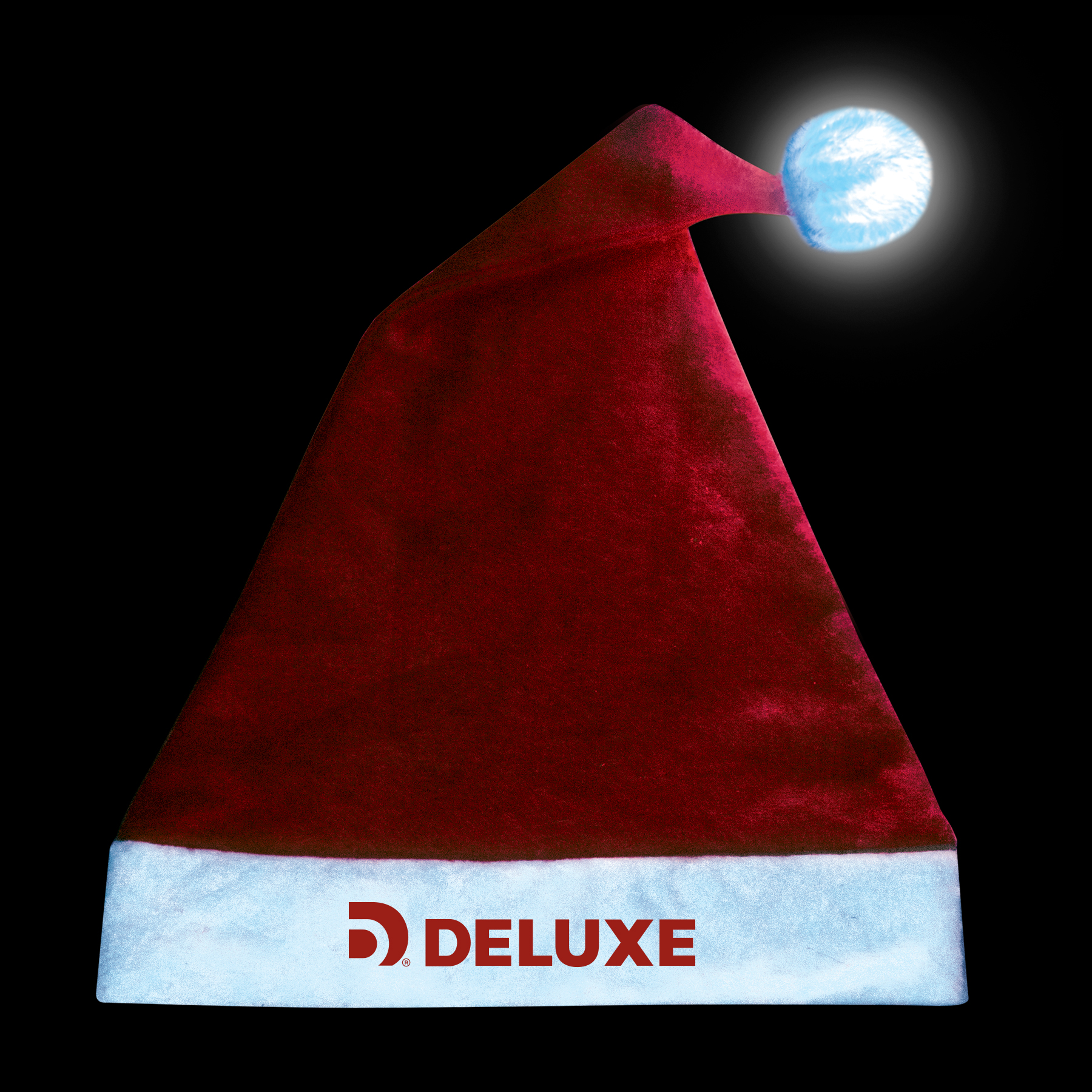Picture of Light-Up Pom Pom Santa Hat