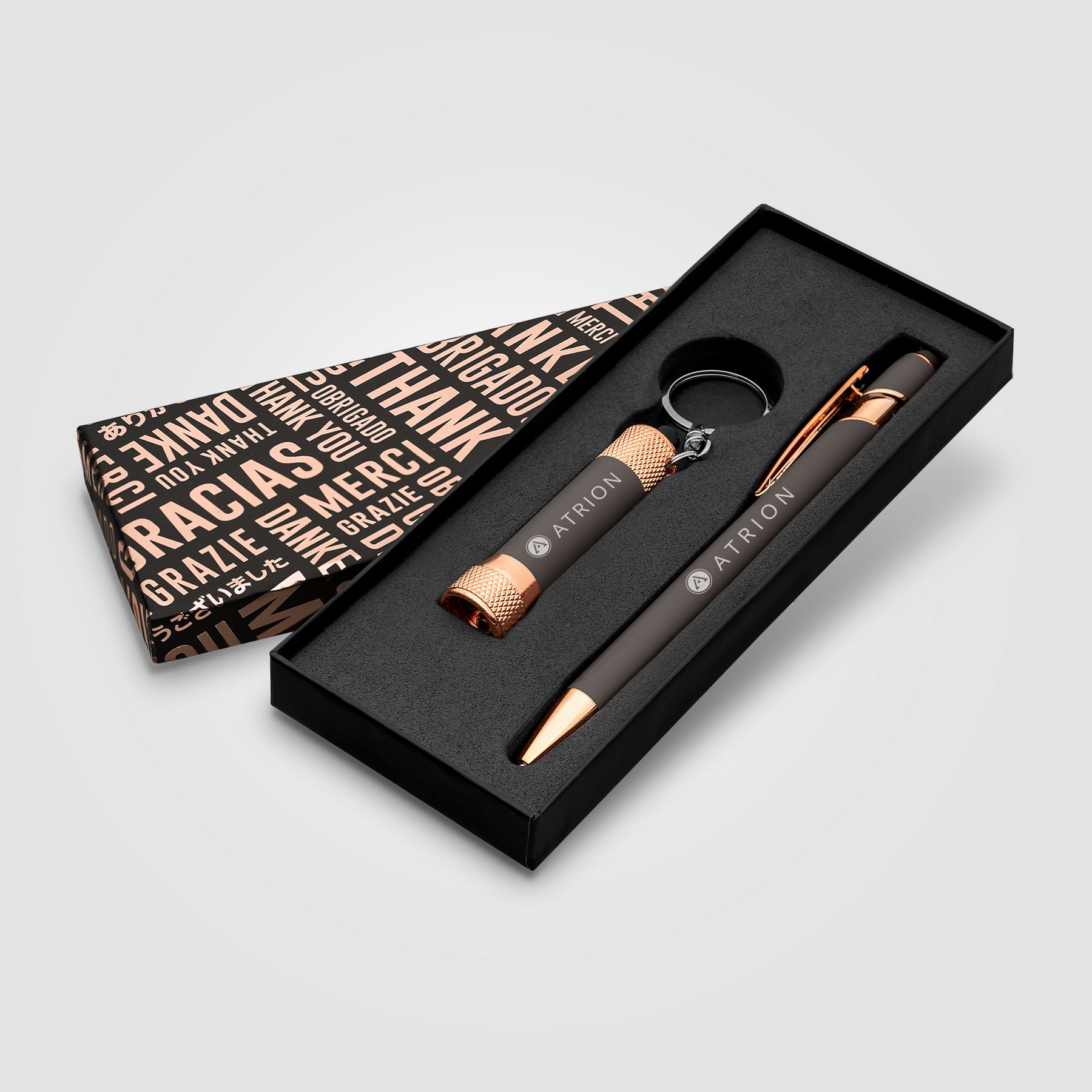 Picture of Ellipse & Chroma Softy Rose Gold Classic Thank You Gift Set