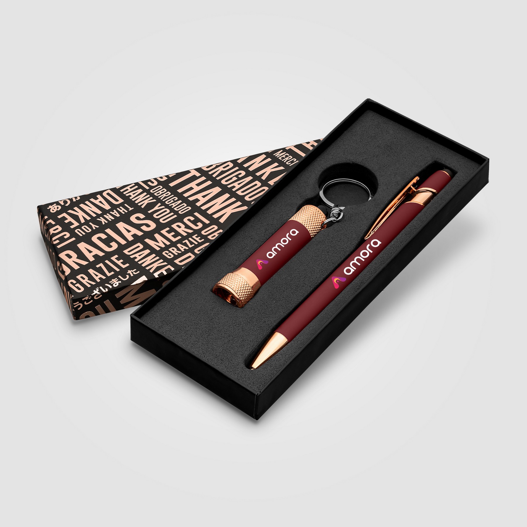Picture of Ellipse & Chroma Softy Rose Gold Classic Thank You Gift Set