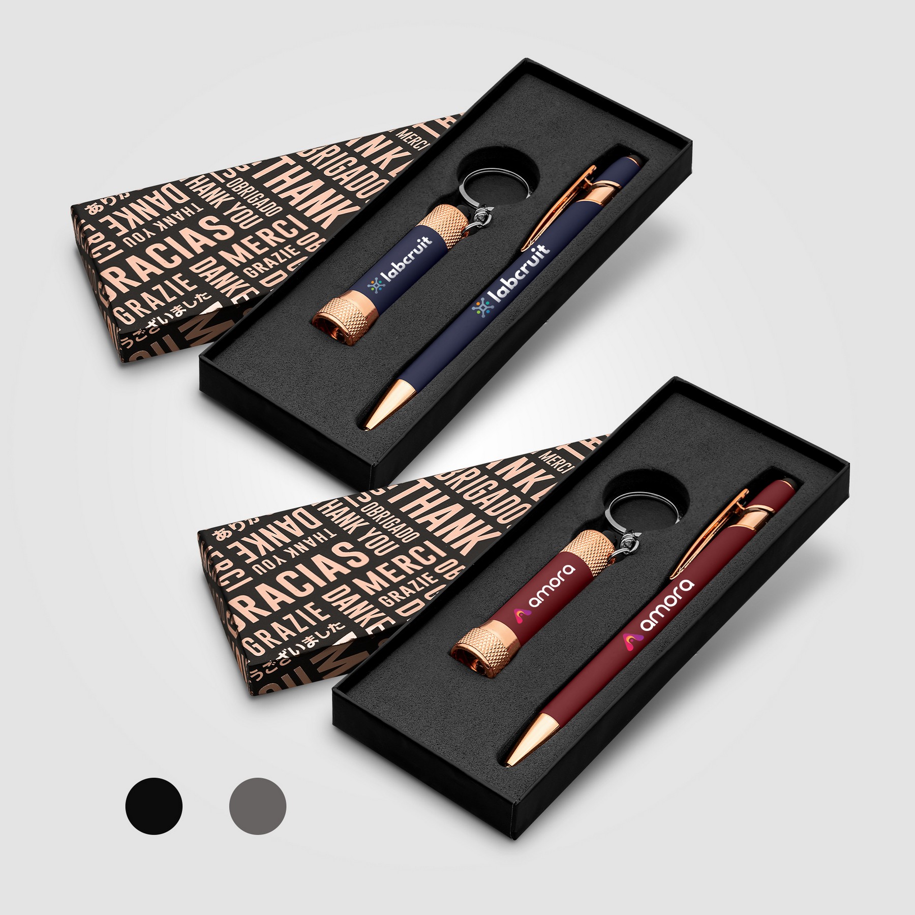 Picture of Ellipse & Chroma Softy Rose Gold Classic Thank You Gift Set
