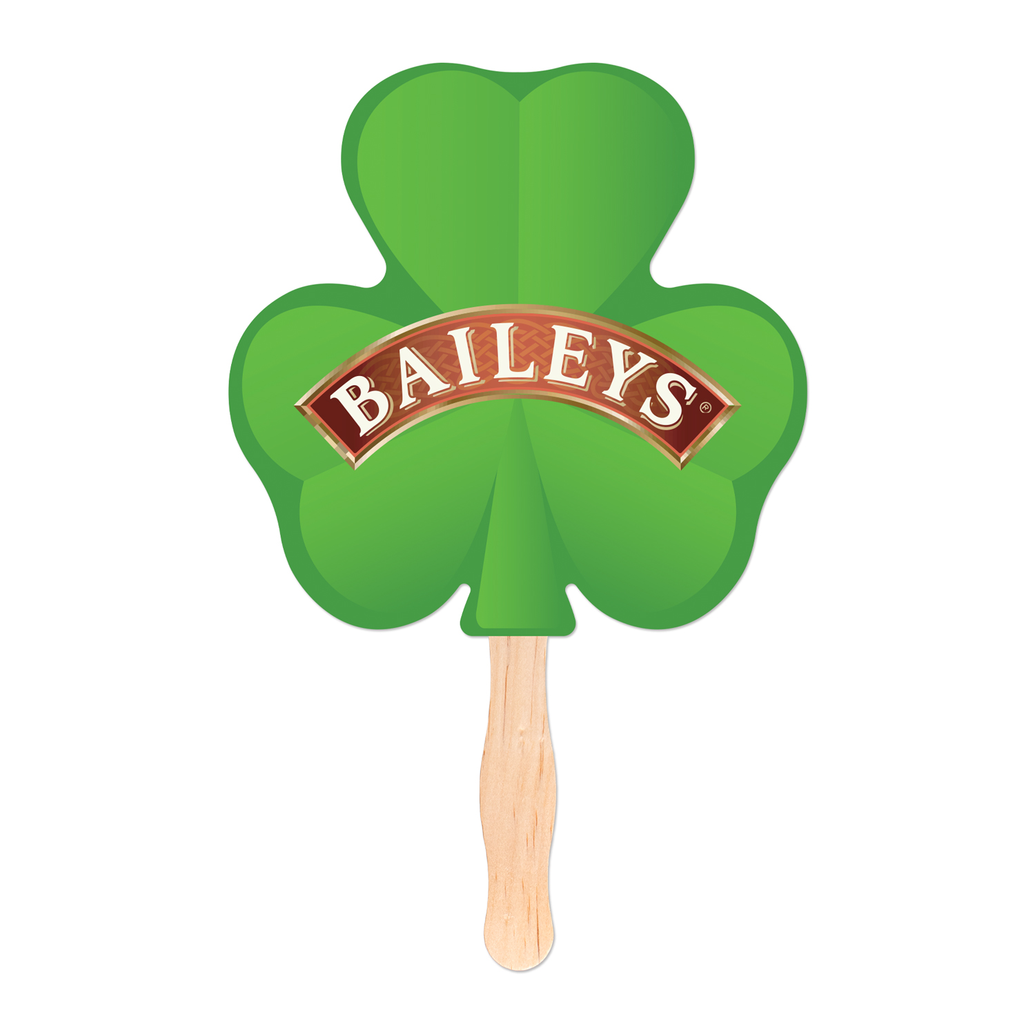 Picture of Shamrock Shaped Hand Fan