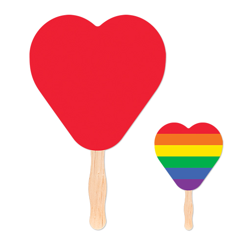 Picture of Heart Shaped Hand Fan