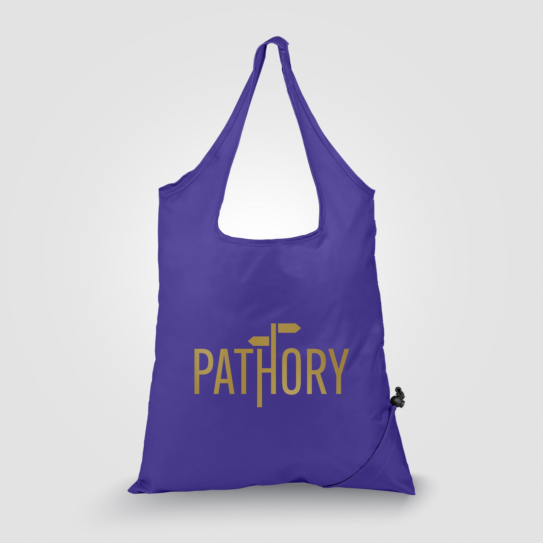 Picture of Capri - Foldaway Shopping Tote Bag - 210D Polyester - Metallic imprint