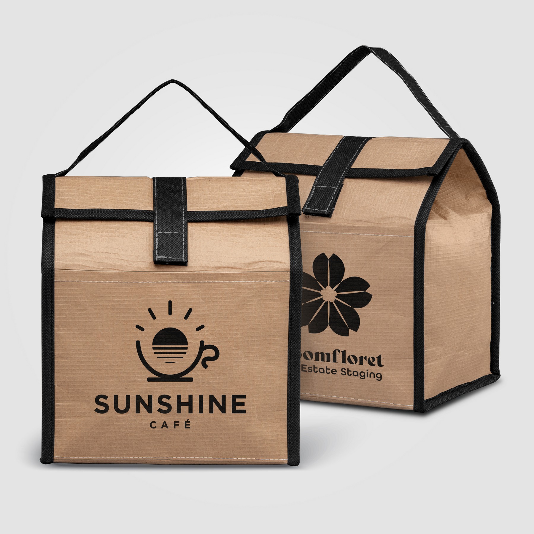 Picture of Natural - Woven Paper Cooler Lunch Bag