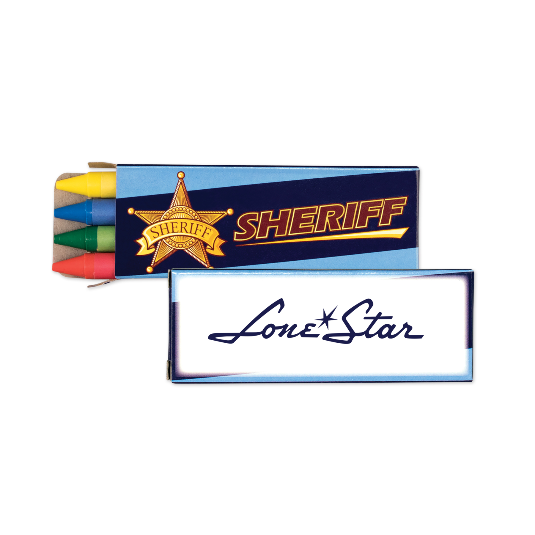 Picture of Sheriff 4 Pack Themed Crayons