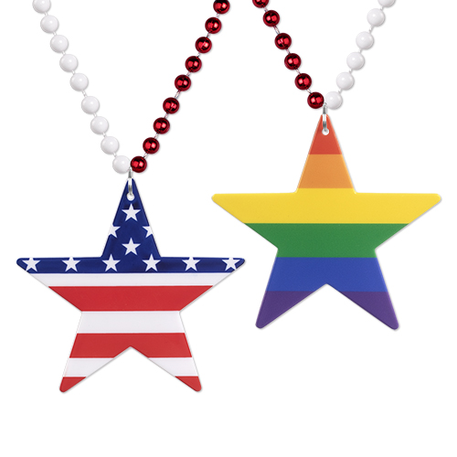 Picture of Star Patriotic/Pride Medallion Beads