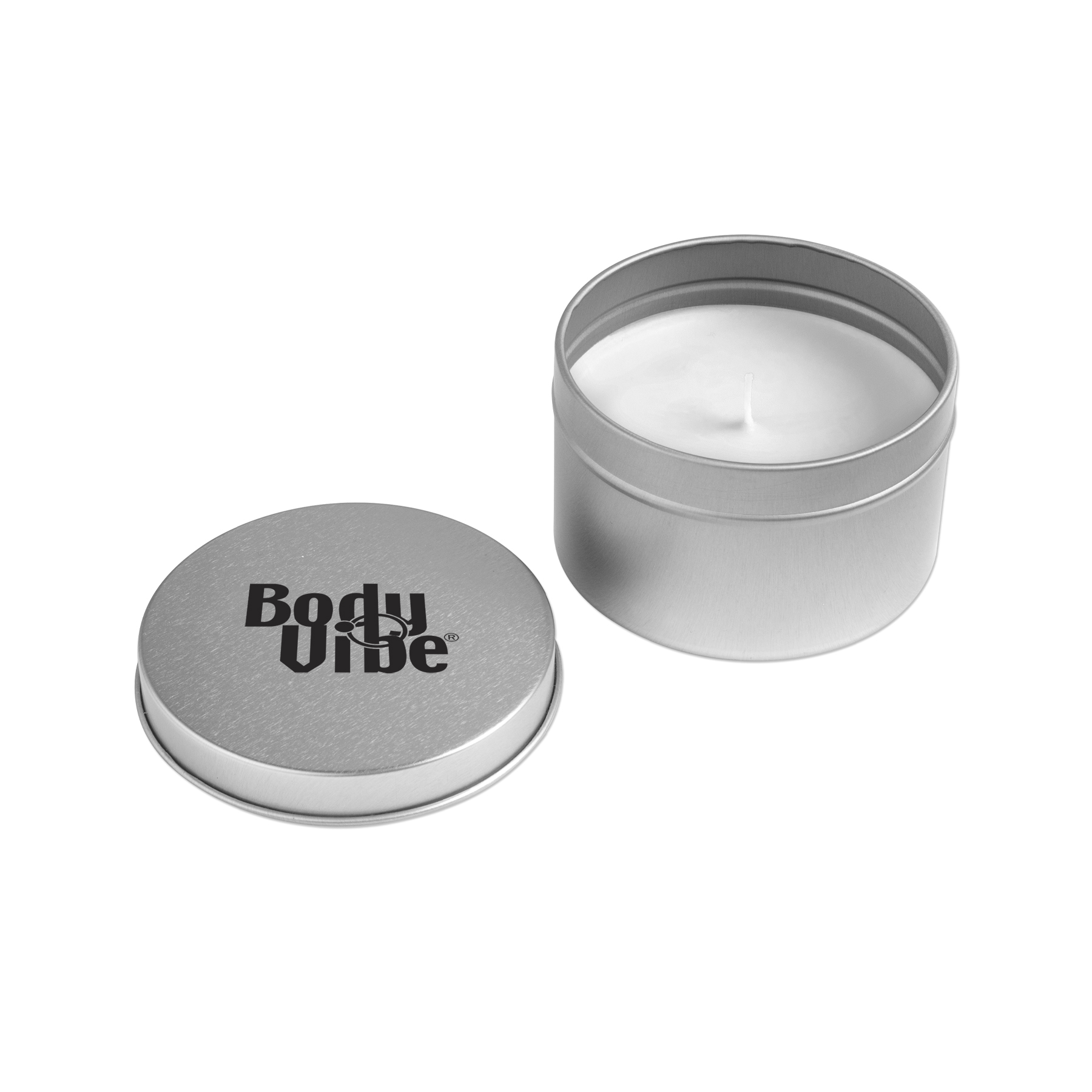 Picture of 4 Oz. Silver Round Tin Candle