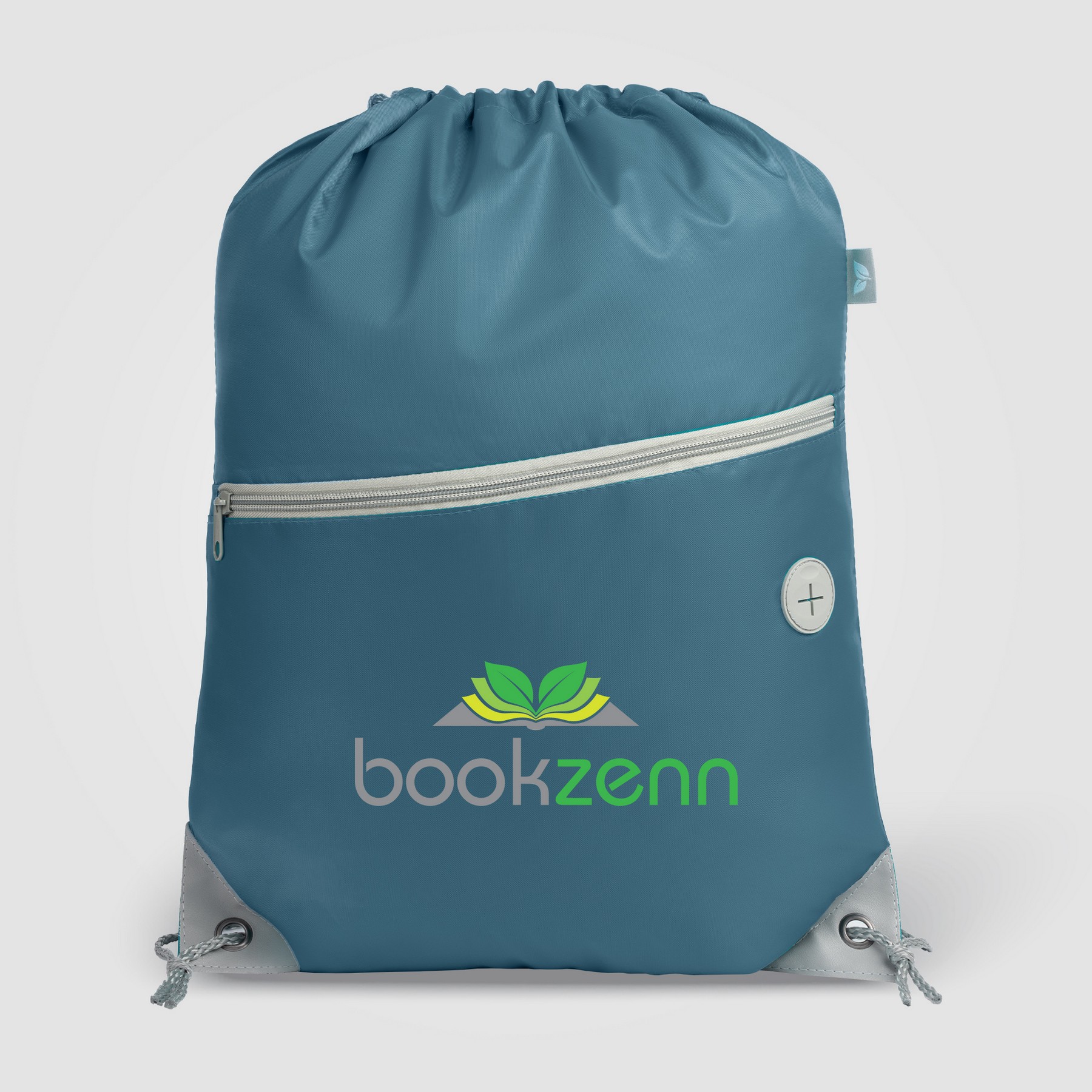 Picture of Vilda rPET Drawstring Backpack with Zippered Front Pocket