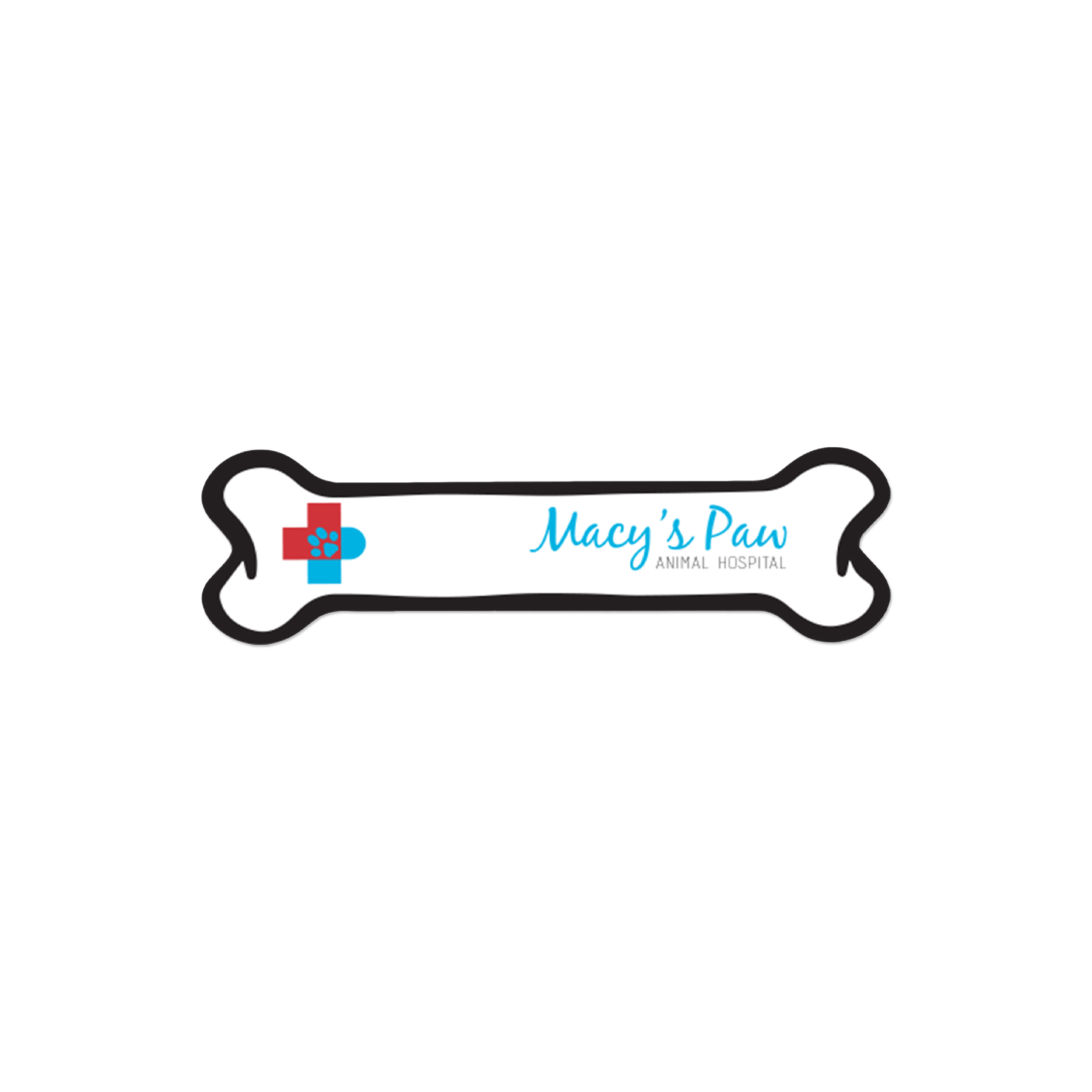 Picture of Dog Bone Shaped Car Magnet