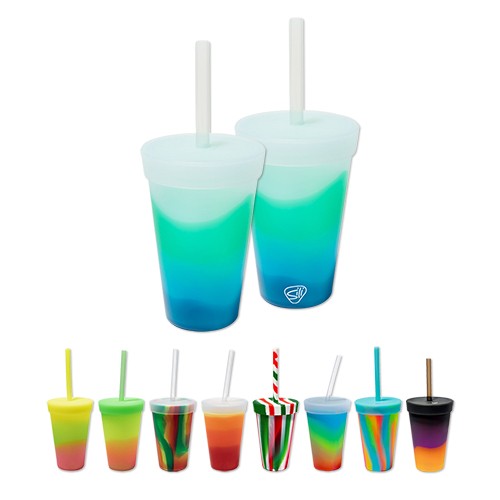 Picture of 16 Oz. Silicone Tumbler w/Lid & Straw