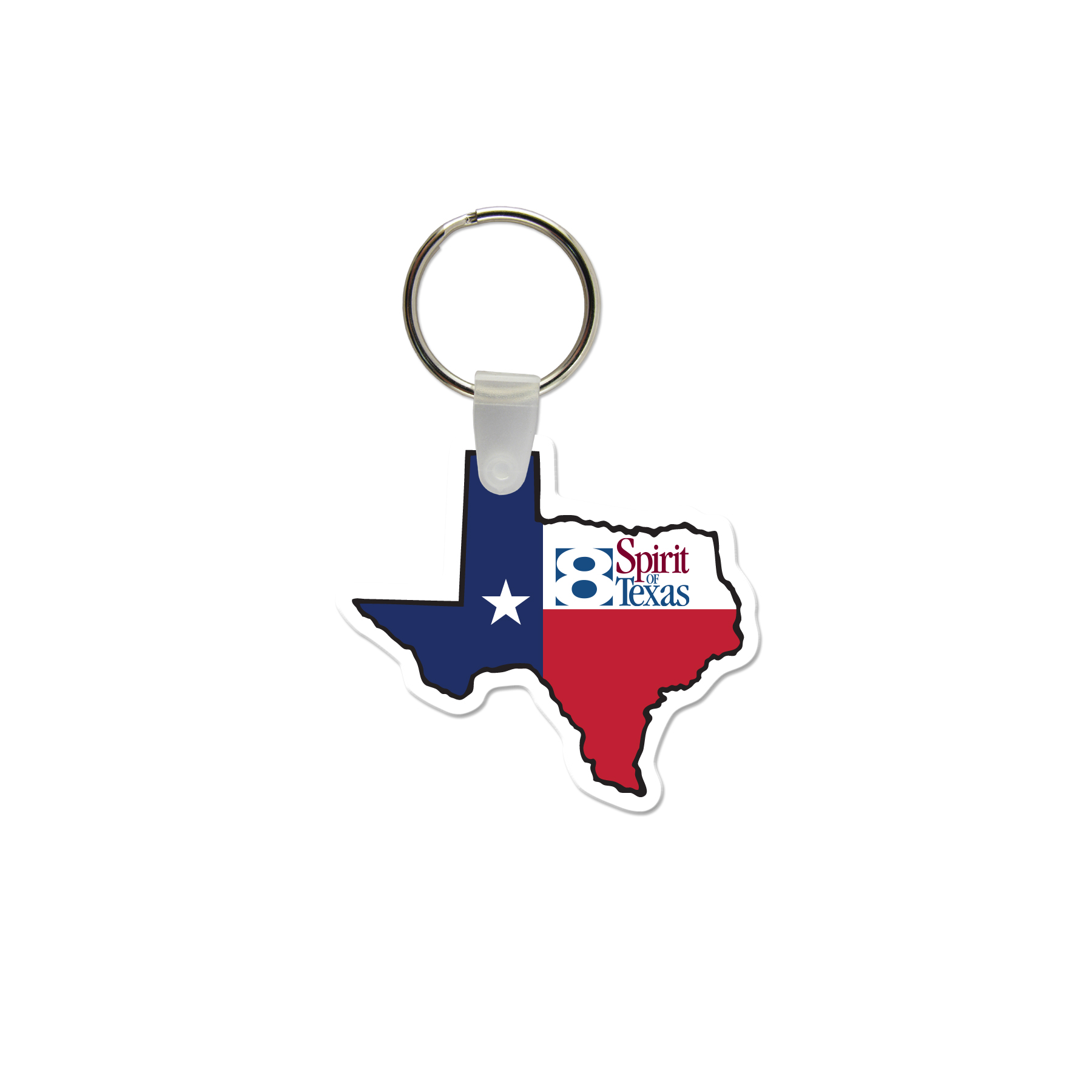 Picture of State Shaped USA Made Vinyl Keychain