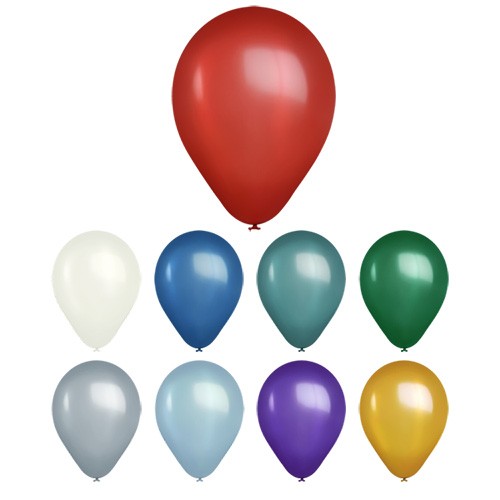 Picture of 9" USA Metallic Latex Balloons