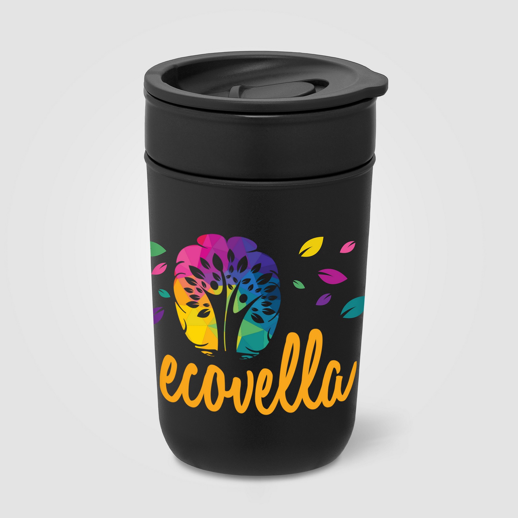 Picture of Danube - 12 oz. Ceramic Tumbler with Recycled Plastic Exterior & Lid