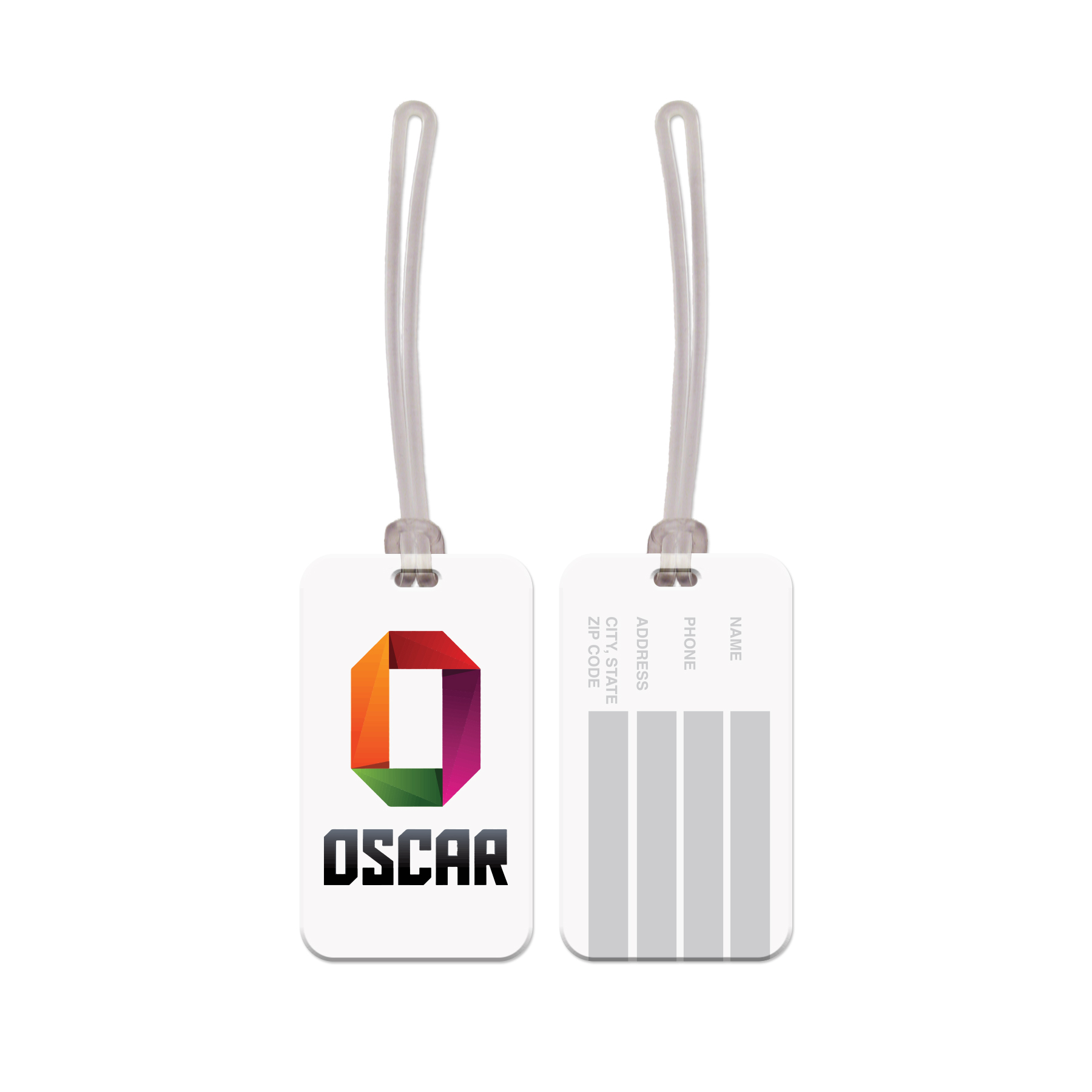 Picture of USA Made Rectangle Vinyl Luggage Tag
