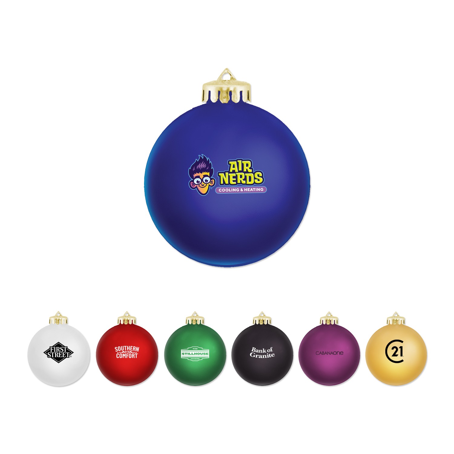 Picture of 3¼" Satin Finish Round Shatterproof Ornament