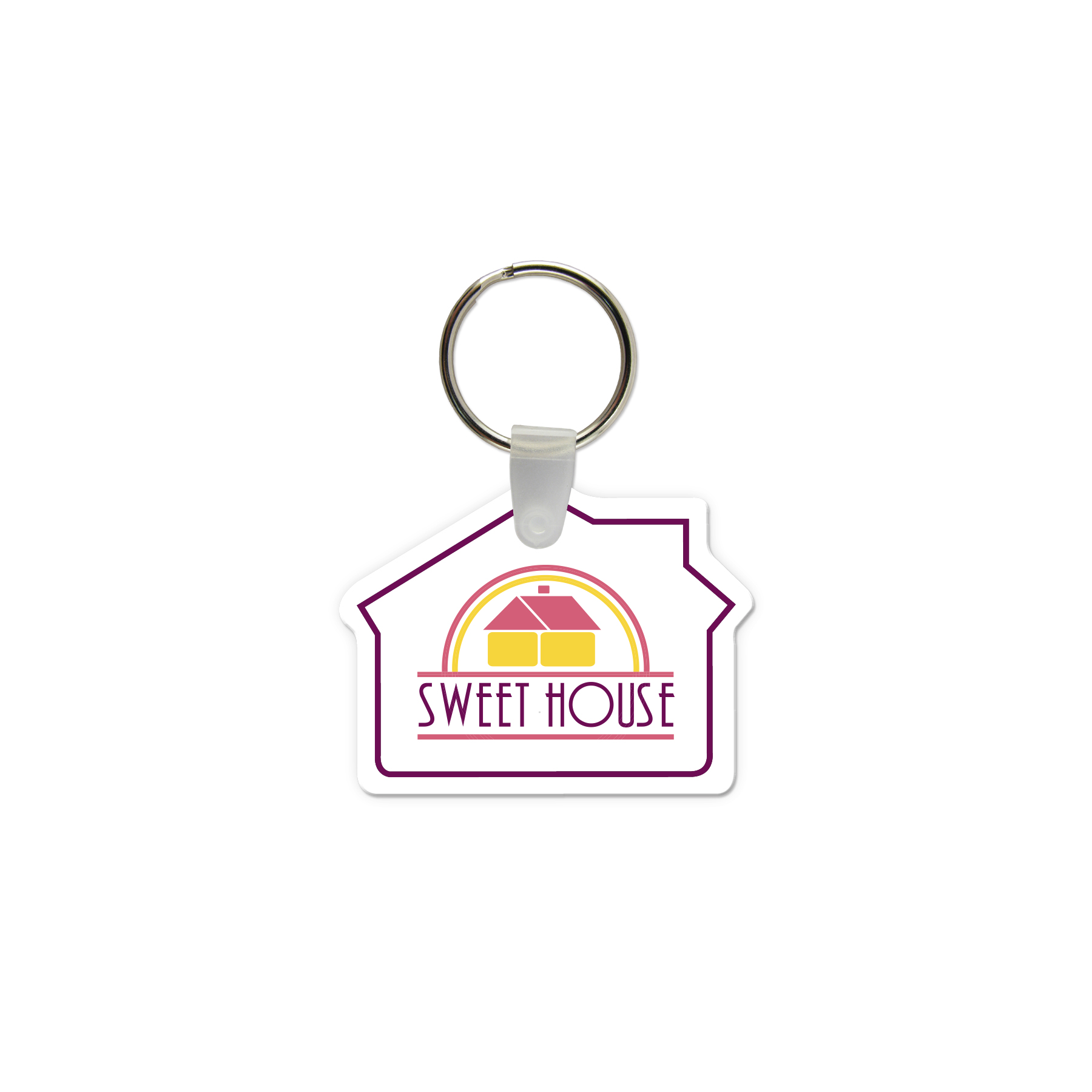 Picture of House Shaped USA Made Vinyl Keychain