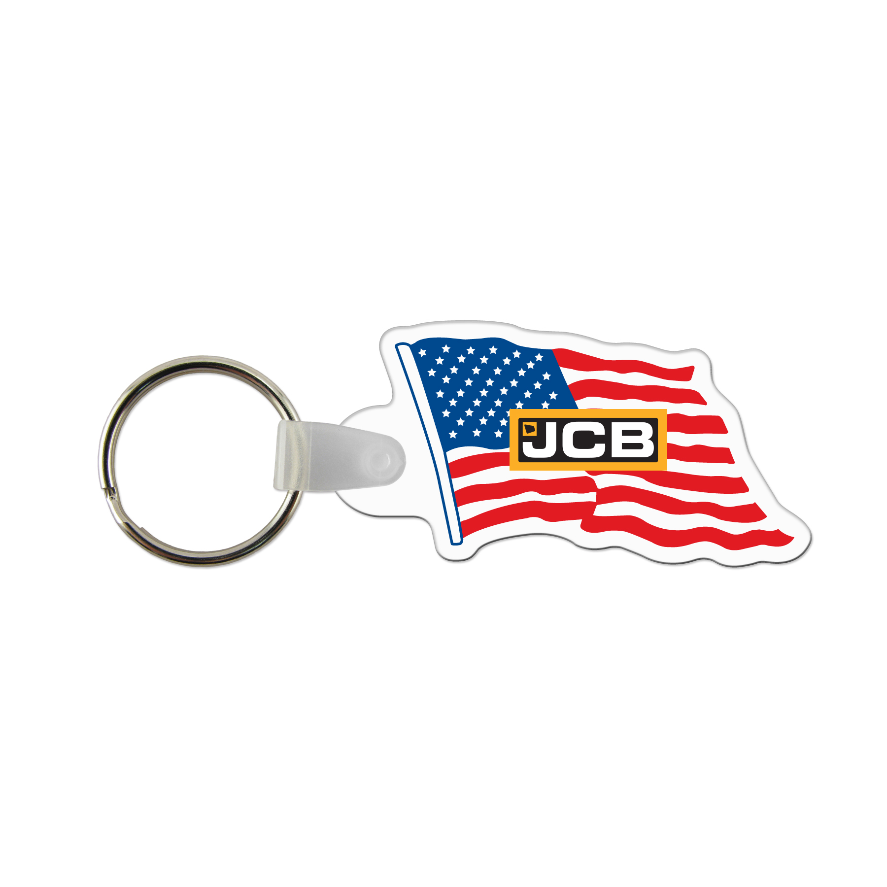Picture of Flag Shaped USA Made Vinyl Keychain