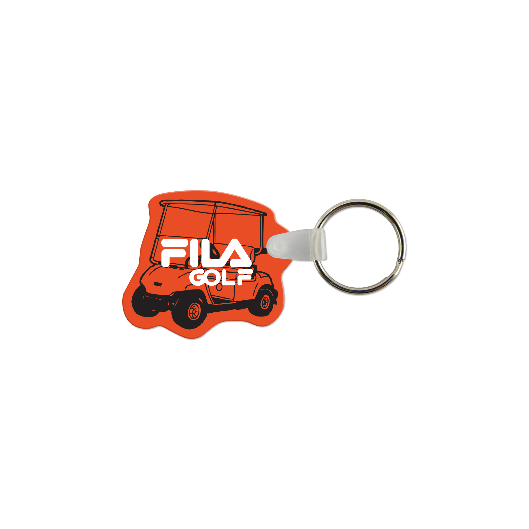Picture of Golf Cart Shaped USA Made Vinyl Keychain