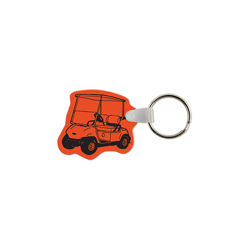 Picture of Golf Cart Shaped USA Made Vinyl Keychain