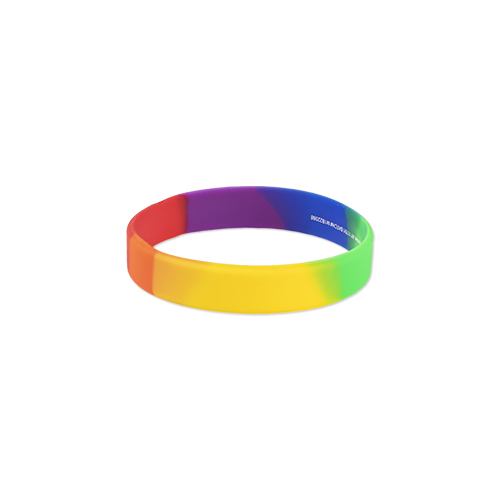 Picture of Debossed Rainbow Silicone Wristband