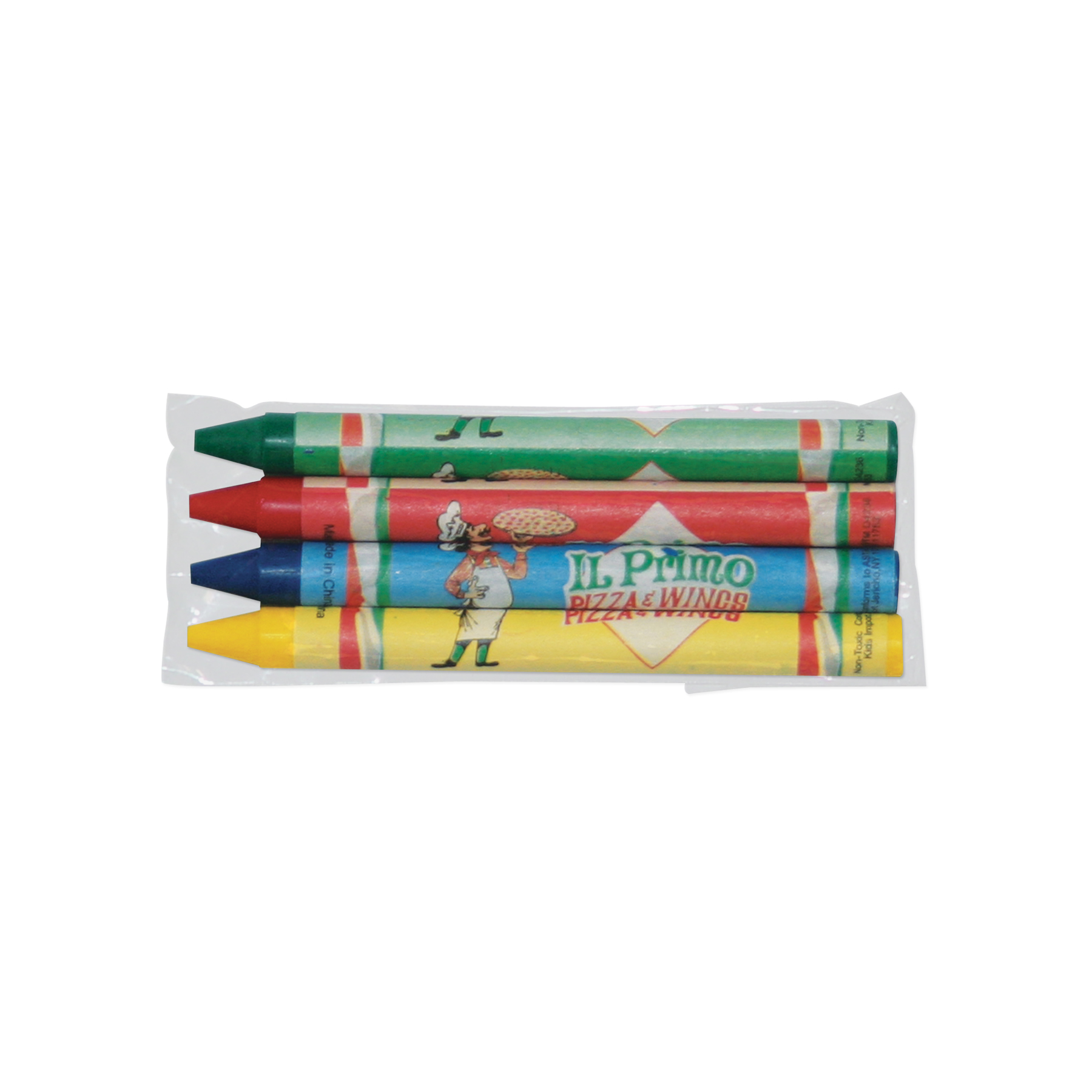 Picture of 4 Pack Custom Crayons in Cello Wrapper