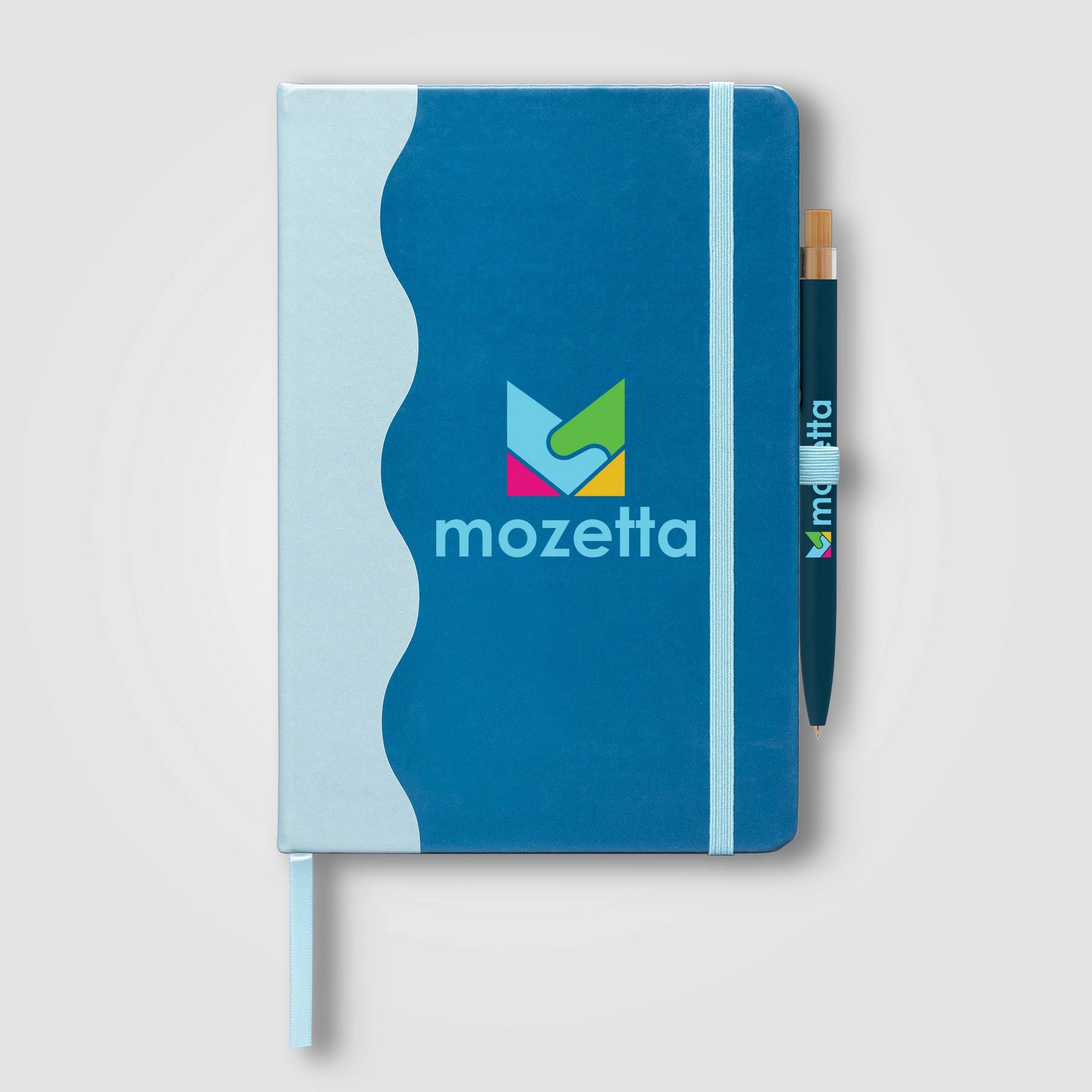Picture of Grete Recycled Wave Pattern Journal Pen Set - A5