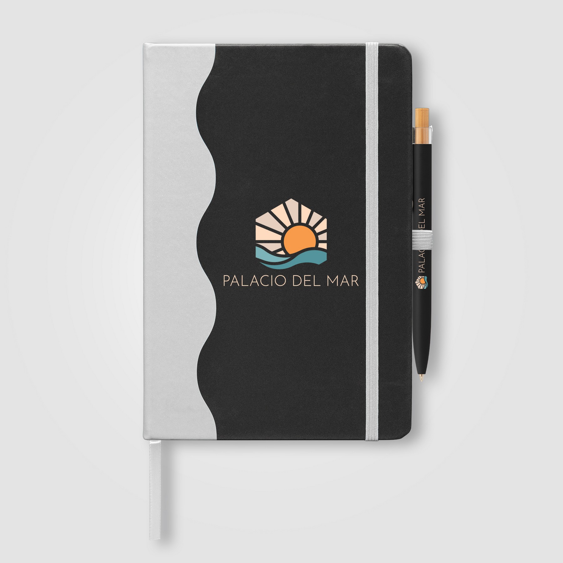 Picture of Grete Recycled Wave Pattern Journal Pen Set - A5